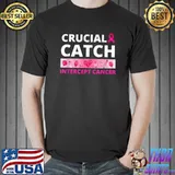 Crucial Catch Intercept Cancer Ribbon Pink T-Shirt