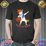 Dabbing Halloween Dabbing Unicorn Scary Trick Or Treat T-Shirt