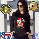Dabbing santa for boys girls christmas tree lights s Hoodie