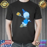 Duck witch with broom halloween T-Shirt