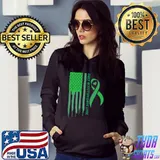 Early Detection Saves Lives Liver Cancer Fight Ribbon Chemo Awareness Usa Pride Flag T-Shirt Hoodie