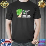 Fight The Stigma Mental Health Awareness Green Butterflies T-Shirt