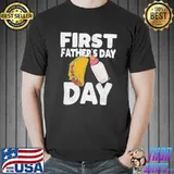 First fathers day dad tacos baby bottle gift for new papa shirt