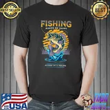 Fishing Makes Me Happy Hooked On A Feeling Moon Retro Outdoor Fishing T-Shirt