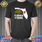 Florida Strong Community Strength Prayer Support Palm Tree Maps T-Shirt