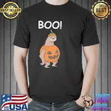 Funny halloween sloth lazy Jack o lantern costume shirt