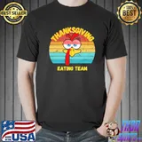 Funny Turkey face thanksgiving eating team funny shirt