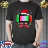 Gamer christmas santa hat gaming team matching T-Shirt