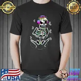 Gamer Skeleton Sugar Skull Dia De Los Muertos Gaming T-Shirt