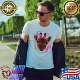 Giraffe Breast Cancer Awareness Pink Bandana Cancer Survivor T-Shirt