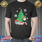 Gnasher around the christmas tree dennis the menace shirt
