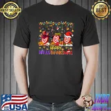 Hallothanksmas Archery Santa Hat Pumpkin Turkey Lights T-Shirt