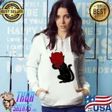 Halloween devil cat waering monster mask s Hoodie