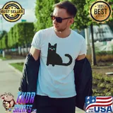 Halloween gamer 8 bit black cat trending shirt