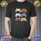 Halloween gamer toddler skeleton game boy trending shirt