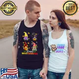 Halloween Gnomes Happy HalloThanksMas Thanksgiving Christmas T-Shirt Tank Top