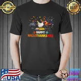 Halloween Happy Hallothanksmas Chicken Autumn Thanksgiving T-Shirt