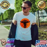 Halloween moon owl trending shirt