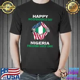 Happy Independence Day Nigeria Freedom Since 1960 American Flag Hero T-Shirt
