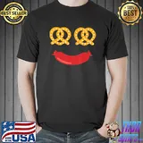 Happy pretzel and sausage face oktoberfest festival shirt