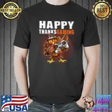 Happy Thanksgiving Video Game Dabbing Turkey Pilgrim T-Shirt