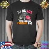 He Or She What Will Our Little Pumpkin Be Gender Reveal Spiders Halloween T-Shirt