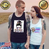 Hispanic Heritage Month Republic Flag Messy Bun With Sunglass Hispanic Girl T-Shirt Tank Top
