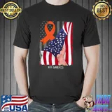 Humane Treatment Of Refugees American Flag Orange Ribbon T-Shirt