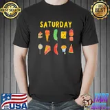 Hungry caterpillars saturday funny fruit lover vegan shirt