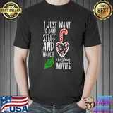 I Just Want To Bake Stuff And Watch Christmas Desserts Movies Heart T-Shirt