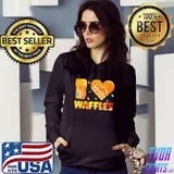 I Love Waffles Amazing Waffles With Cream Waffles T-Shirt Hoodie
