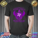 I Was This Life Because Am Strong Enough To Live Alzheimer's Awareness Wing T-Shirt