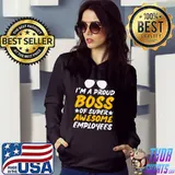 I'm a proud boss of super awesome employees stars and sunglass T-Shirt Hoodie