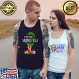 I'm The Skiing Elf Family Matching Girls The Christmas T-Shirt Tank Top