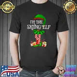 I'm The Skiing Elf Family Matching Girls The Christmas T-Shirt