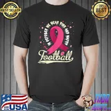 In October We Wear Pink And Watch Football Breast Cancer Ribbon T-Shirt