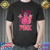 In October We Wear Pumpkin Leopard Flowers Pink Breast Cancer Awareness Month T-Shirt
