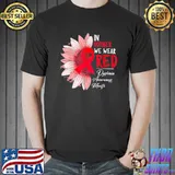 In october we wear red sunflower dyslexia awareness month shirt