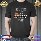 It's Fall Y'all Pumpkin Plaid Truck Thanksgiving T-Shirt