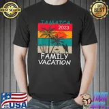 Jamaica Family Vacation 2023 Matching Holiday Summer Vintage Palms Tree T-Shirt