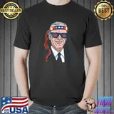 Joe Biden Weed Sunglasses Marijuana Bud American Flag Political T-Shirt