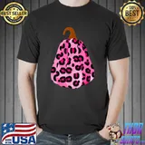Leopard Pumpkin Halloween Thanksgiving And Hello Fall Autumn T-Shirt