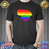 Lithuania Rainbow Flag For Proud Lgbt Lithuanian T-Shirt