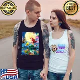 Little mermaid the little mermaid princess with flounder wall art decor s Tank Top