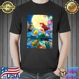 Little mermaid the little mermaid princess with flounder wall art decor shirt