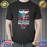 Live Love Heal American Flag Emergency Room Nurse Medical Nursing T-Shirt