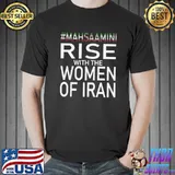 Mahsaamini rise with the wome of iran flag T-Shirt