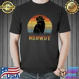 Meowdy Black Cat Kitten Lover Meow Vintage T-Shirt