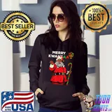 Merry Kwanzaa Santa Black Christmas African American T-Shirt Hoodie