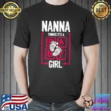 Nanna Thinks It's A Girl Gender Reveal Baby Shower T-Shirt